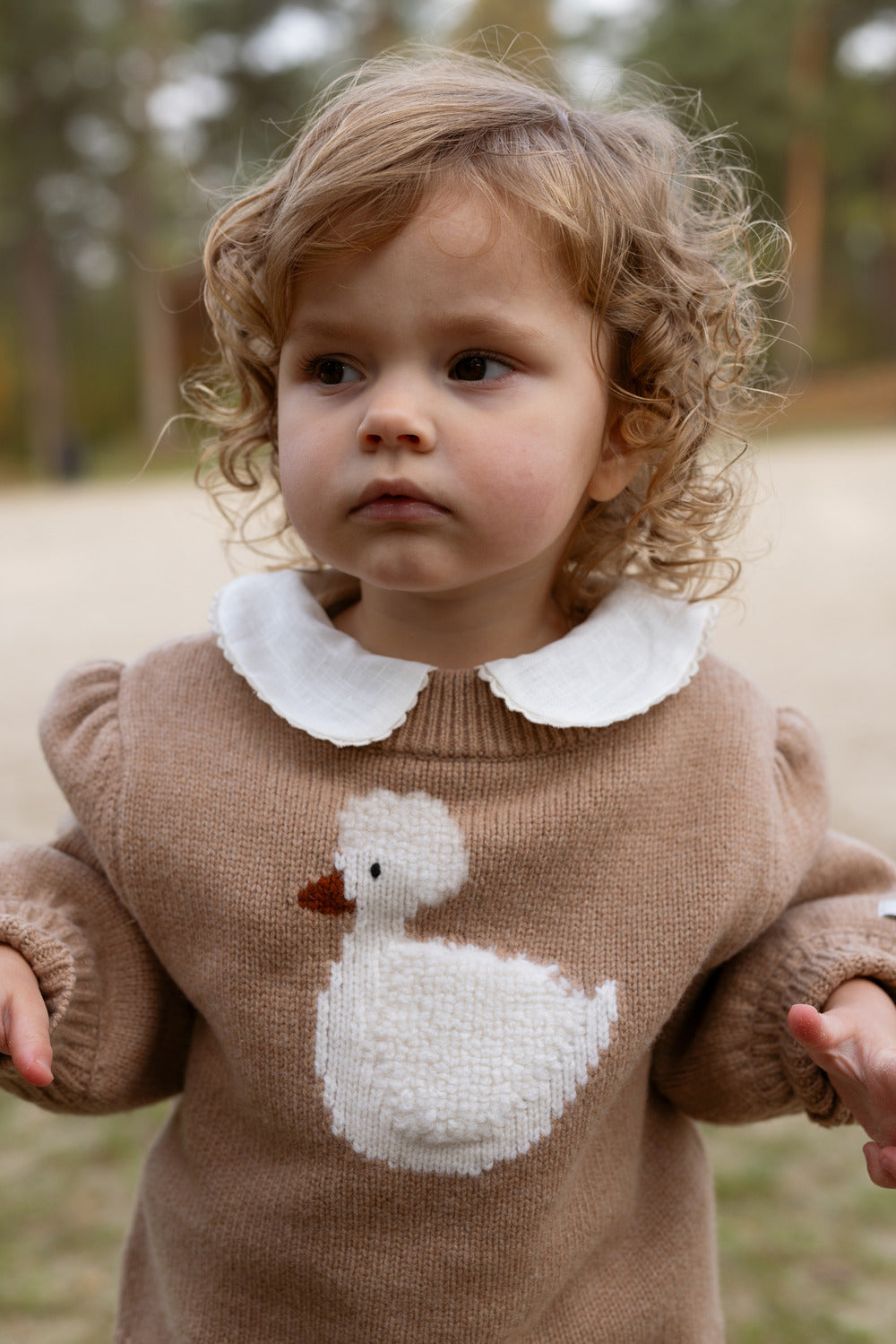 Pull en laine mérinos Denna, coloris canard