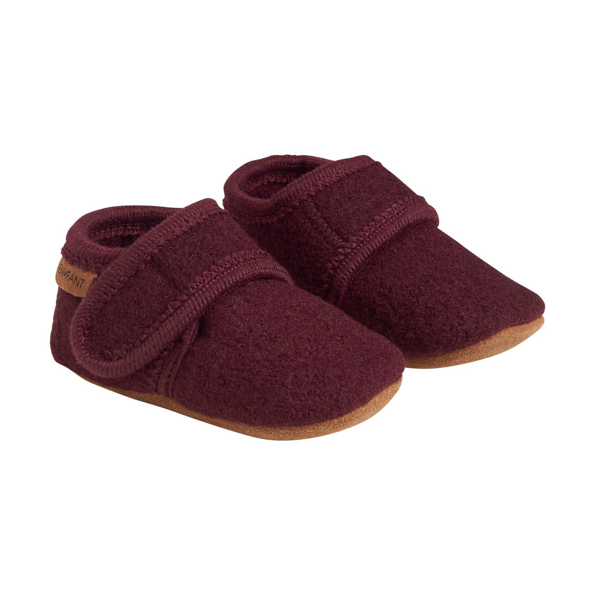 Chaussons bébé bordeaux