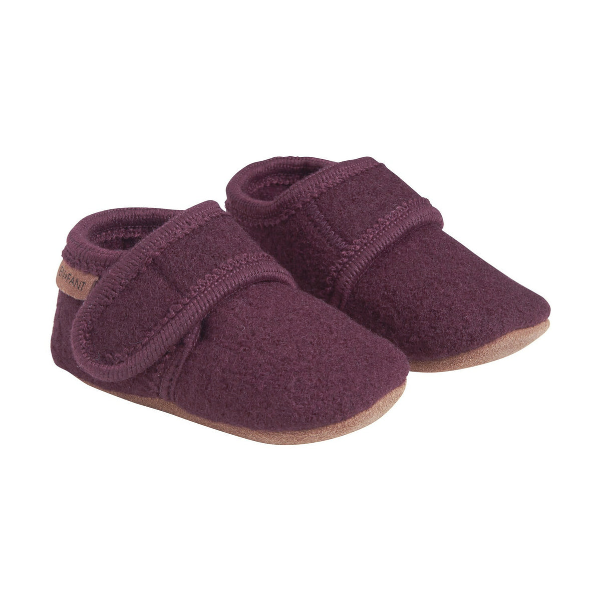 Chaussons bébé bordeaux