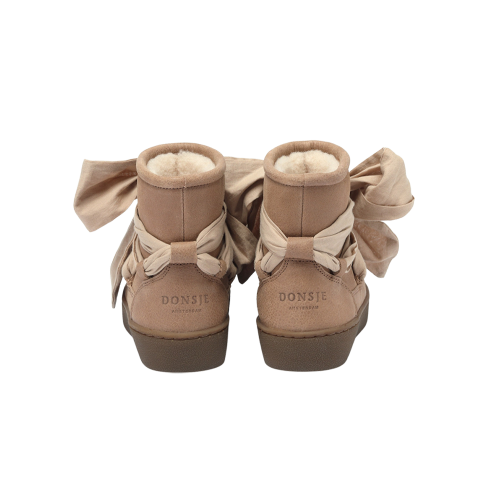Bottes Ganza en cuir noisette