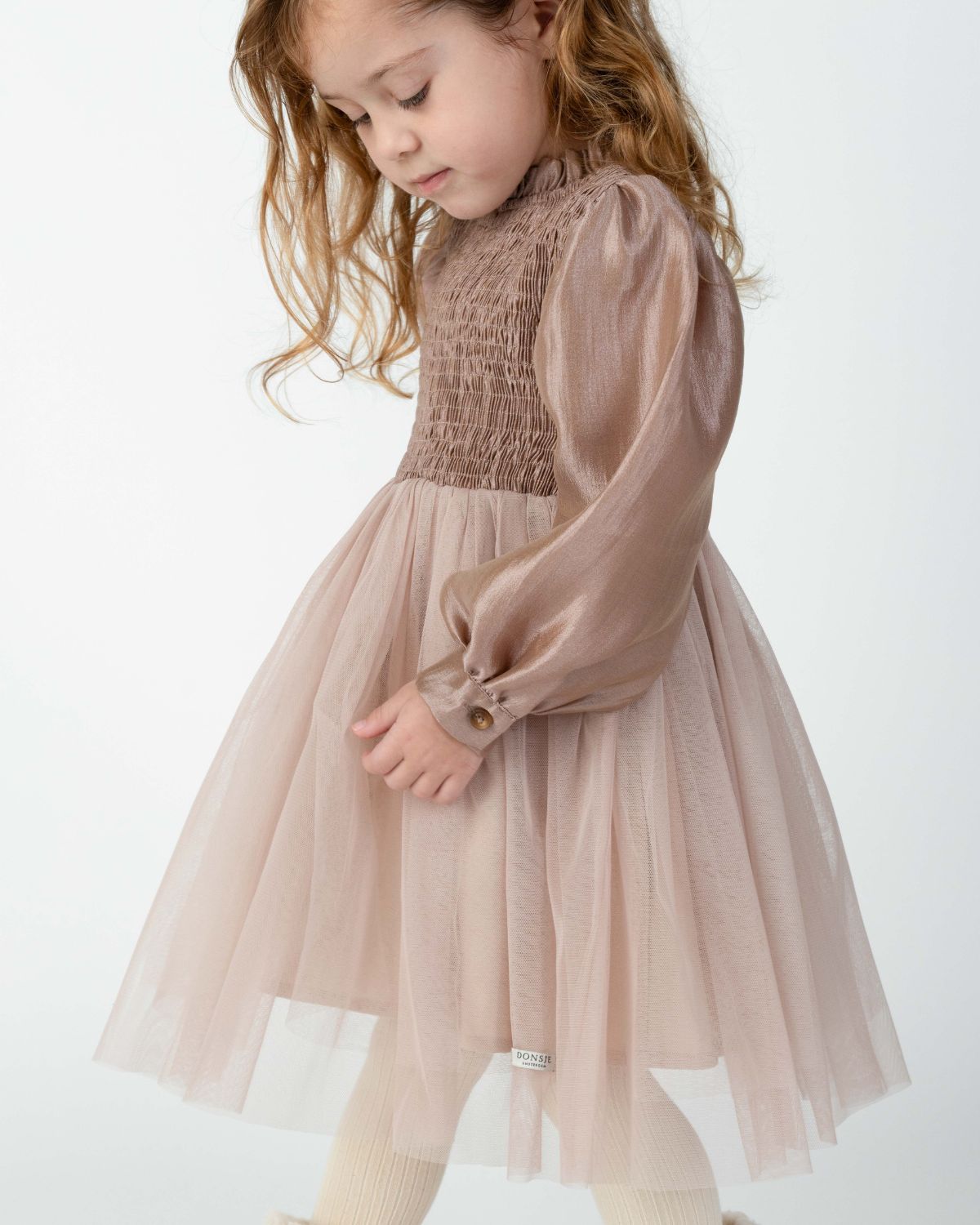 Robe Janice rose marron