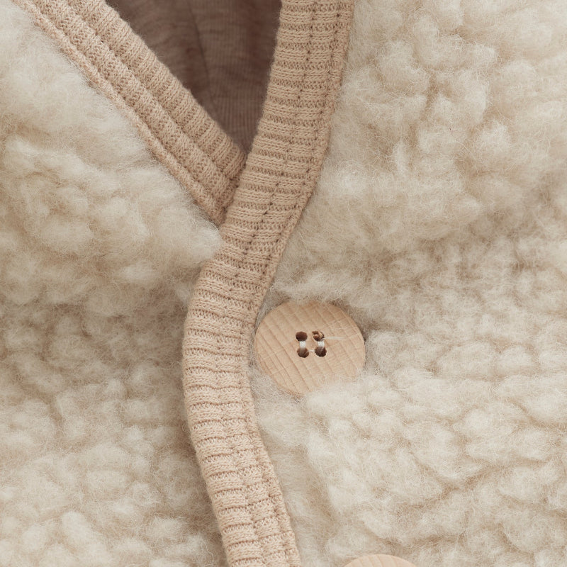 Veste teddy ciment