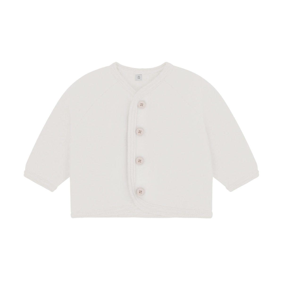 Veste en polaire de laine tofu avec boutons