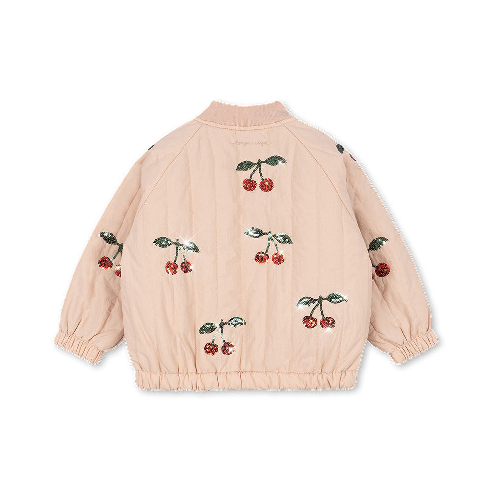 Juno bomber à sequins camée rose