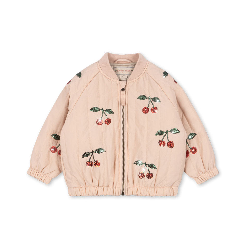 Juno bomber à sequins camée rose