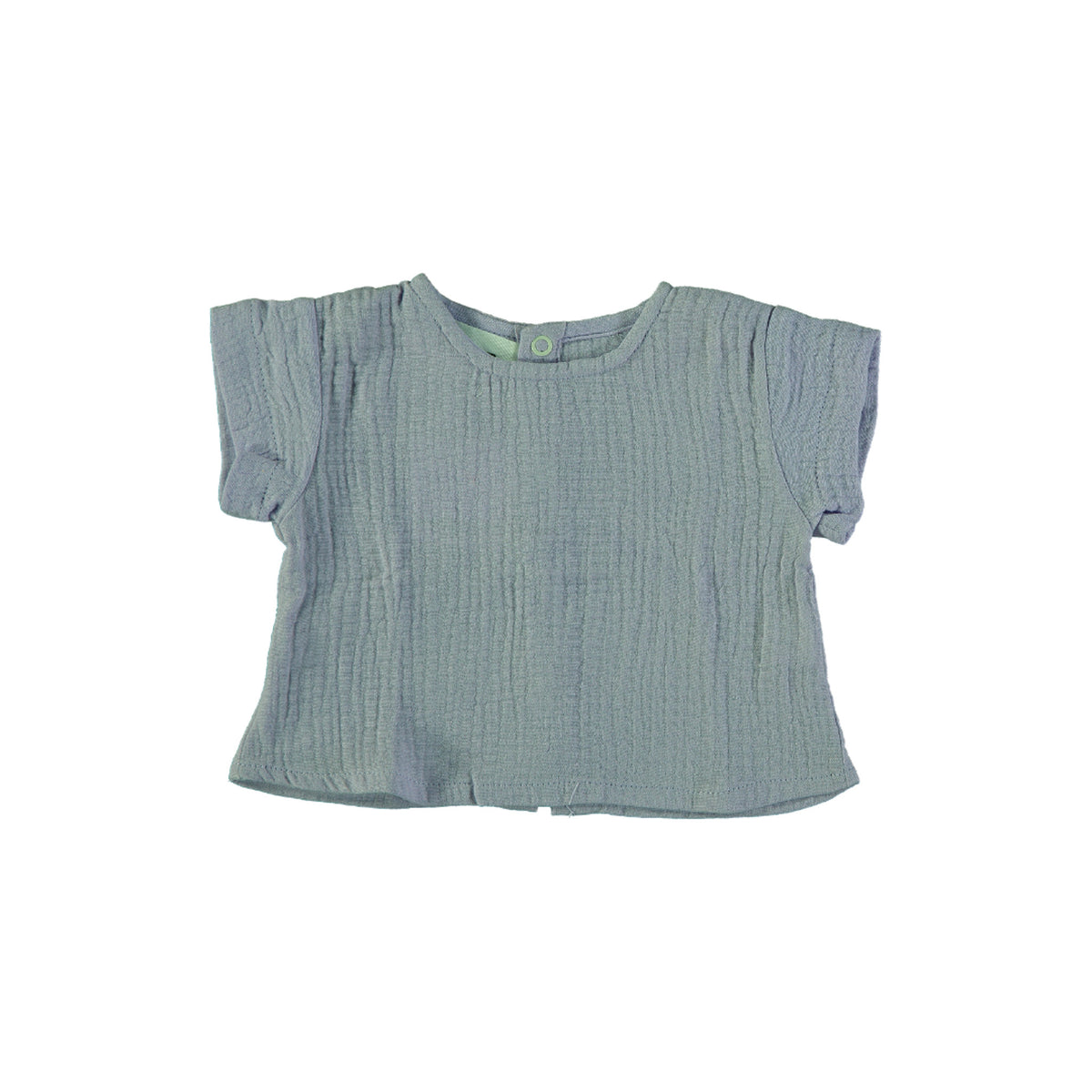 Chemise en lin bleu chiné