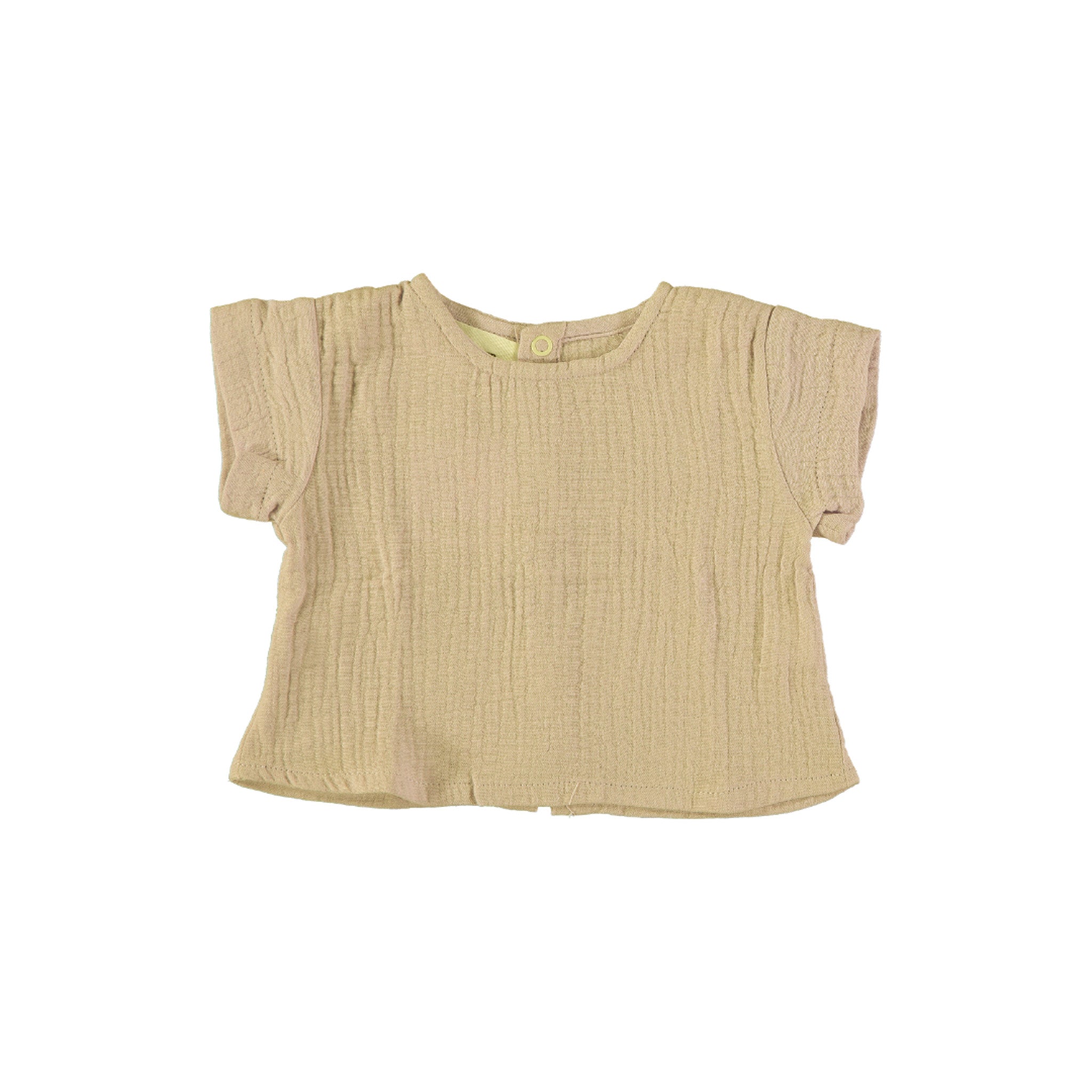 Chemise en lin mélangé ocre