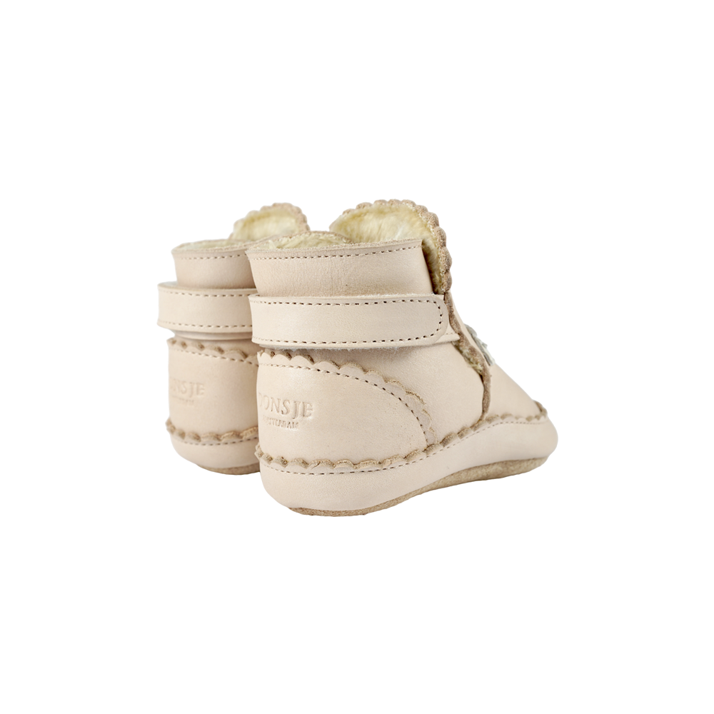 Niv bottines daim rose poudré