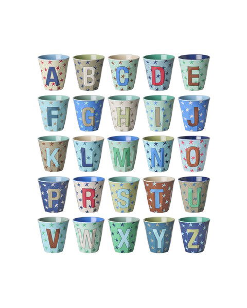 Tasses alphabet individuelles étoiles garçons