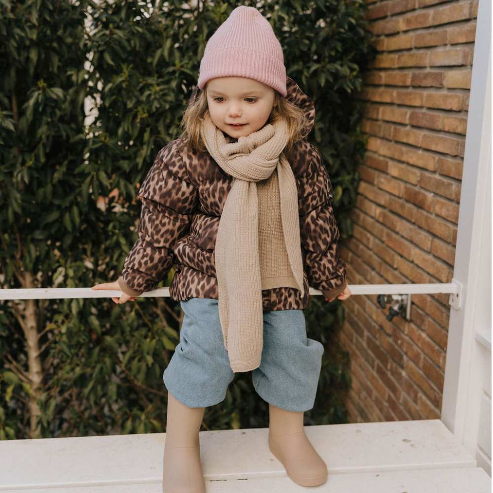Écharpe 100 % laine sable