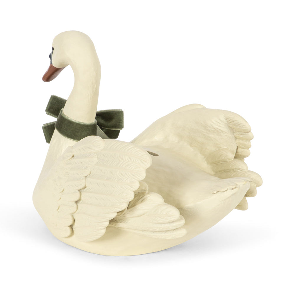 Tirelire cygne naturel