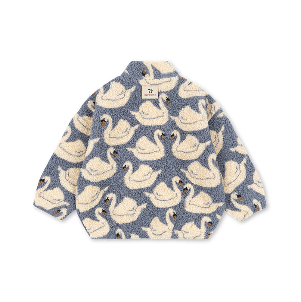 Veste teddy cygnes