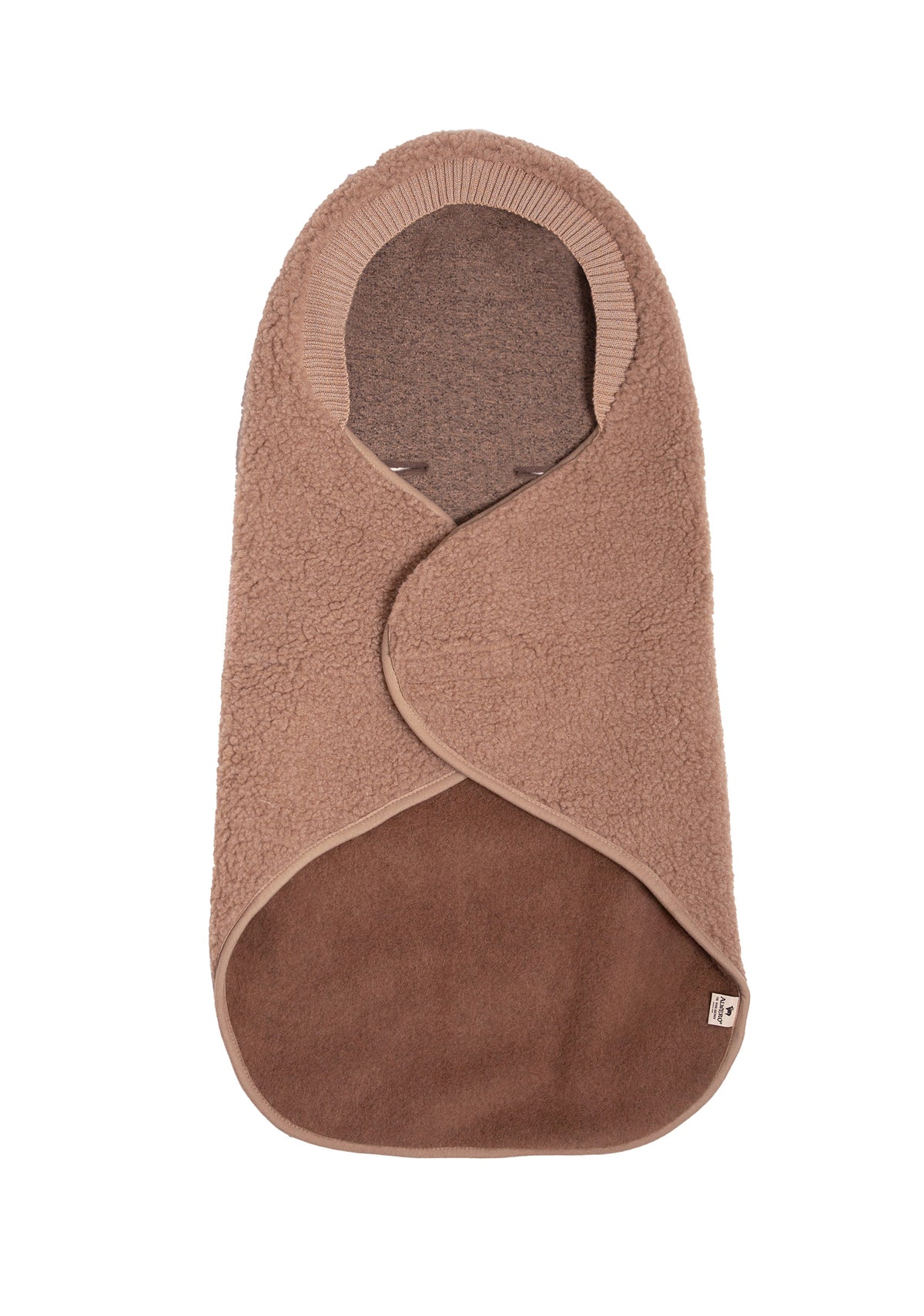 Couverture enveloppante en laine pour maxi cosi, couleur camel