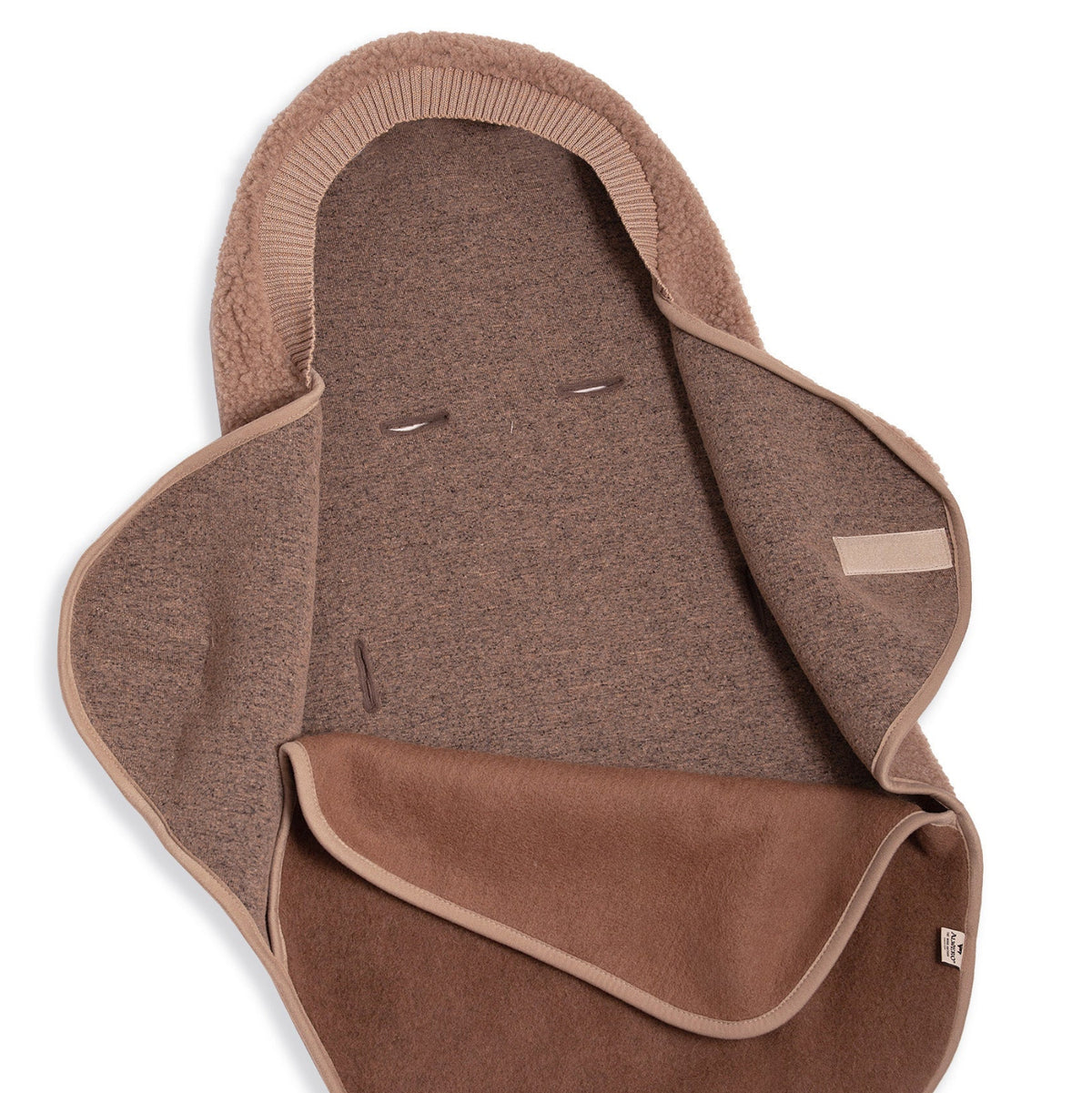 Couverture enveloppante en laine pour maxi cosi, couleur camel