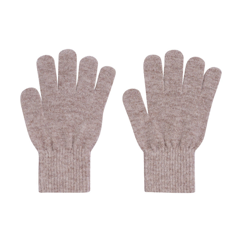 Gants en laine taupe