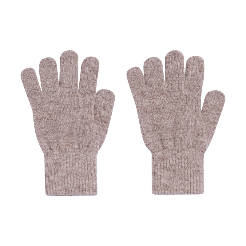 Gants en laine taupe