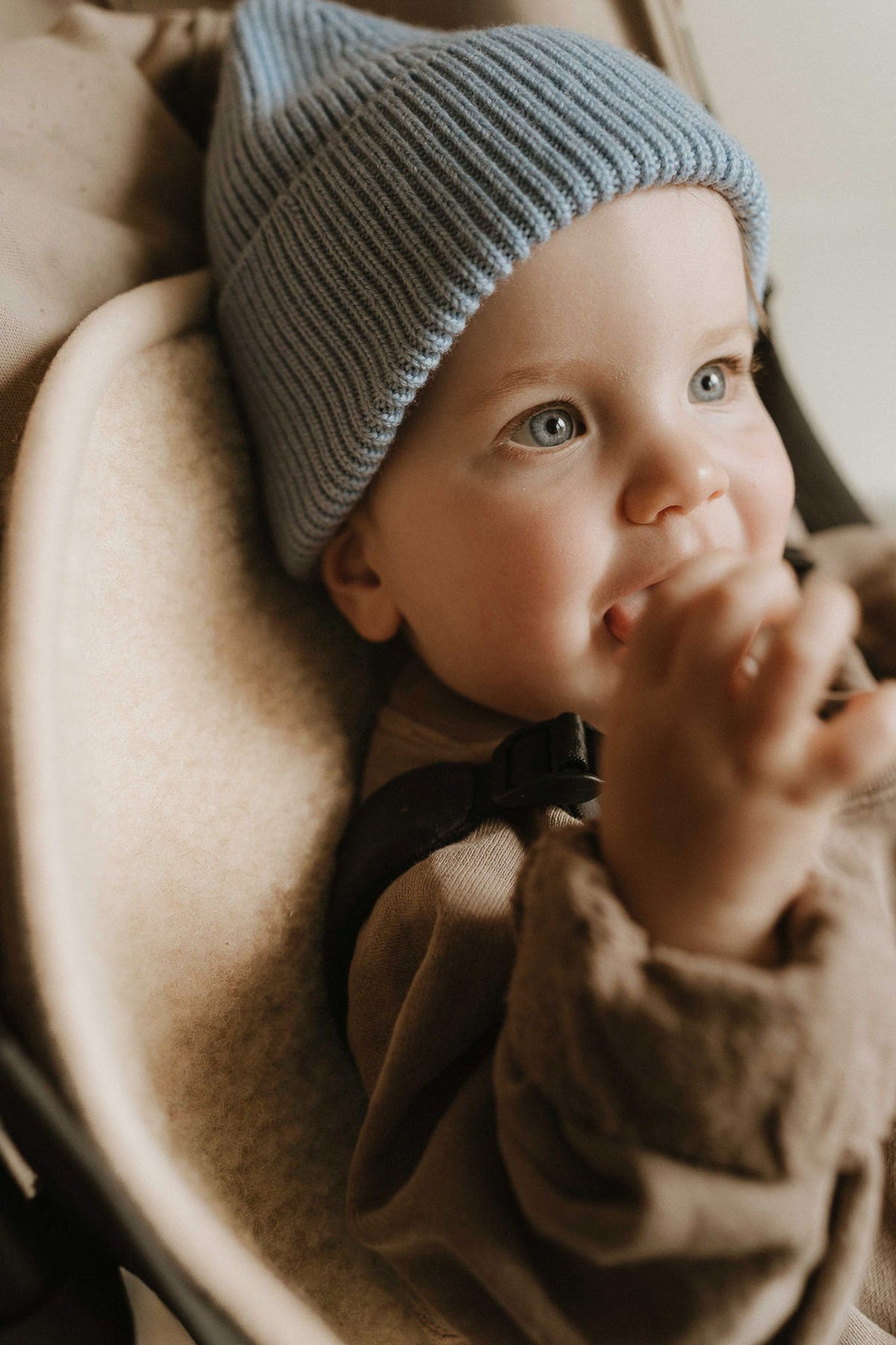 Insert poussette 100% laine écrue claire