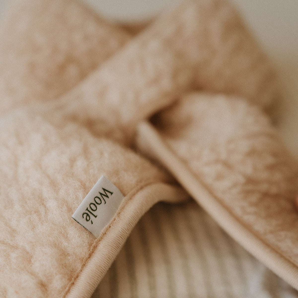 Écharpe 100% laine beige