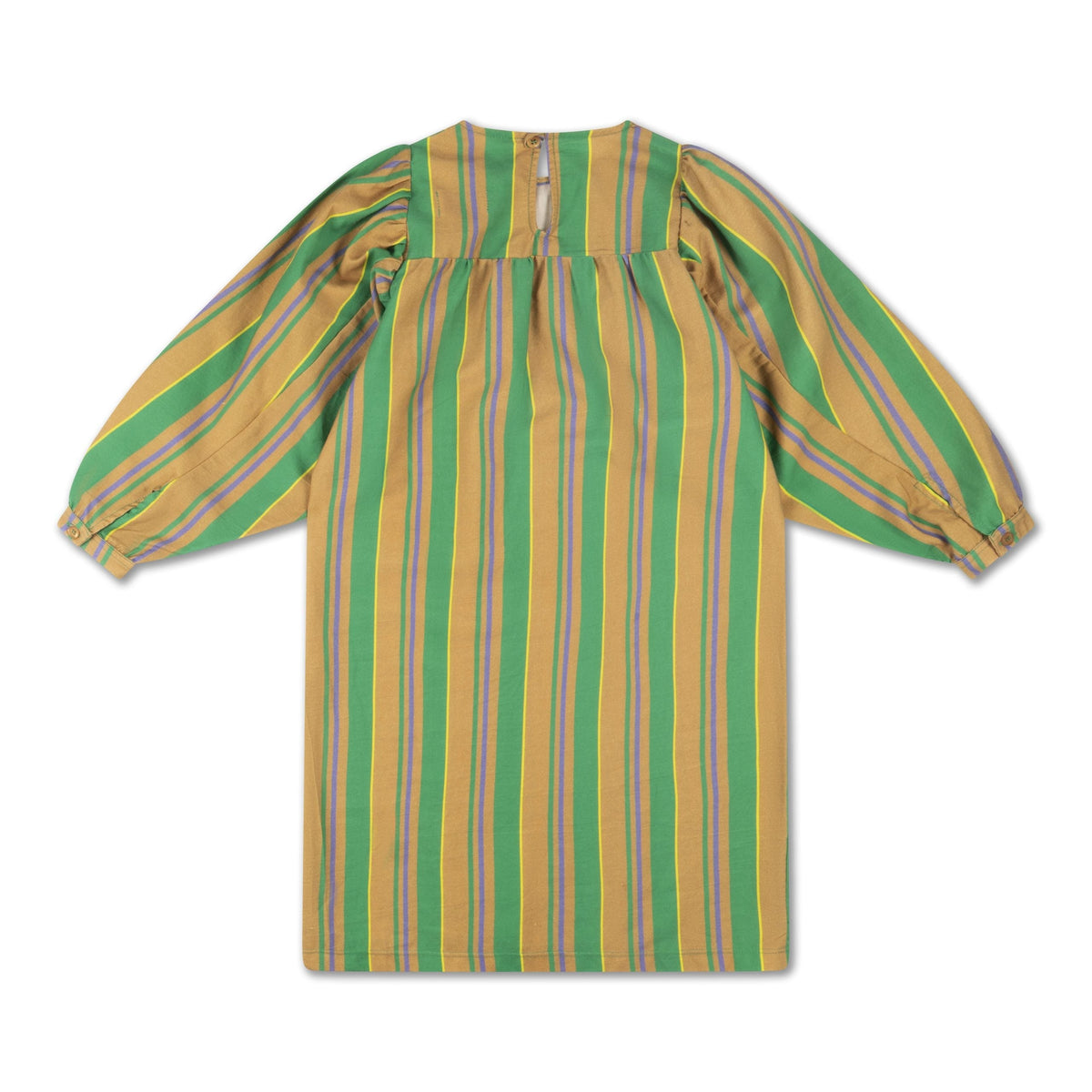 Balloon dress magic green sand stripe - Charly's