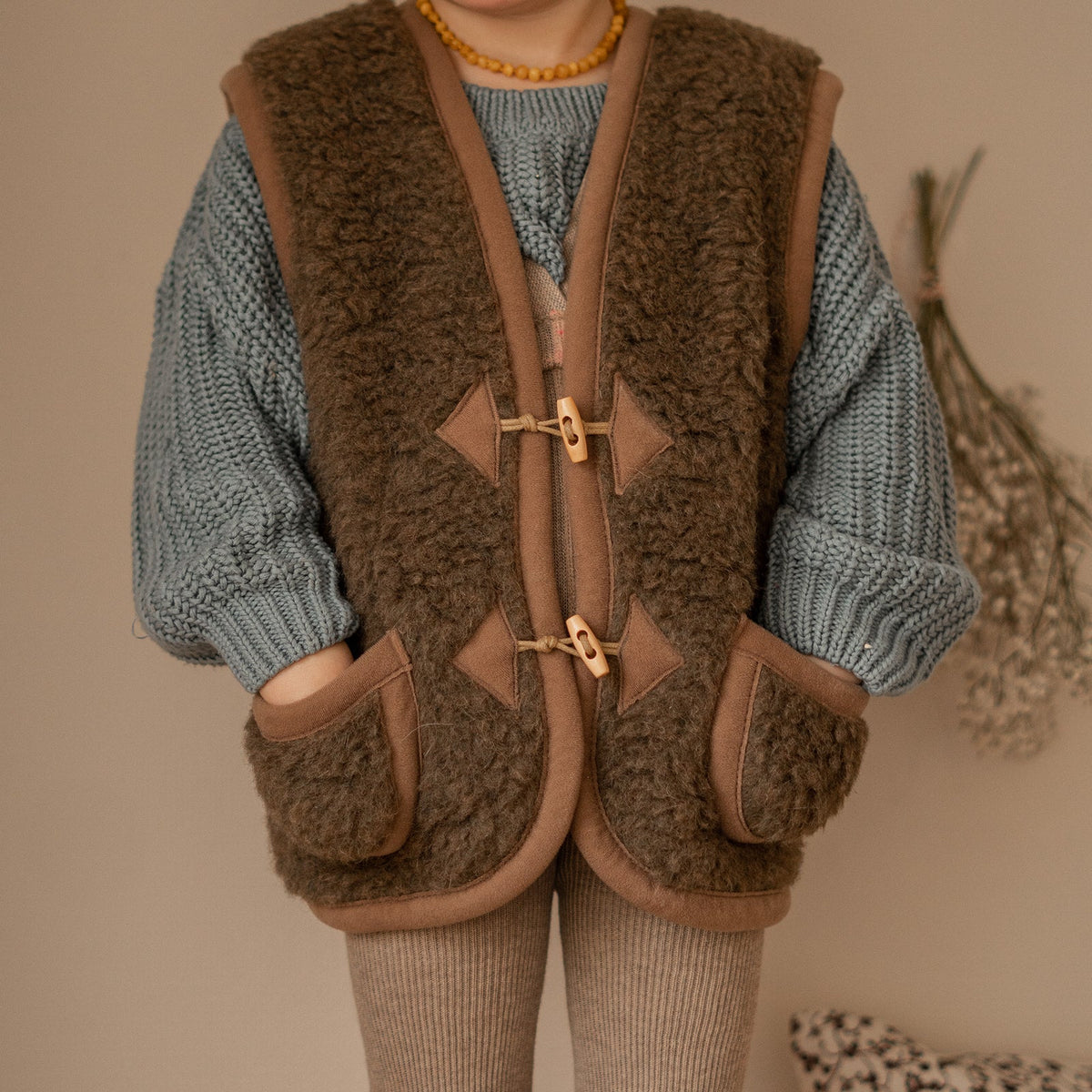 Bodywarmer junior bark - Charly's