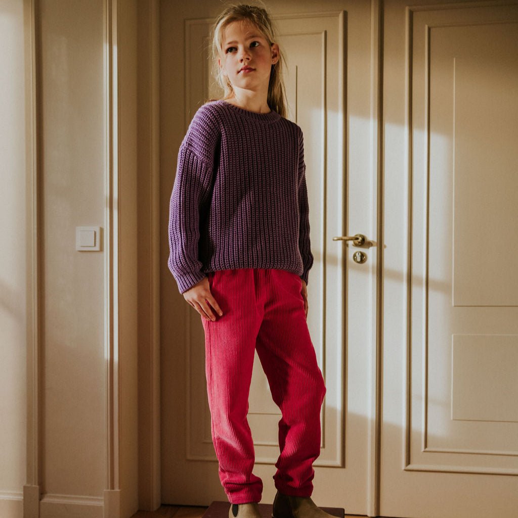 Broek corduroy fuchsia - Charly's