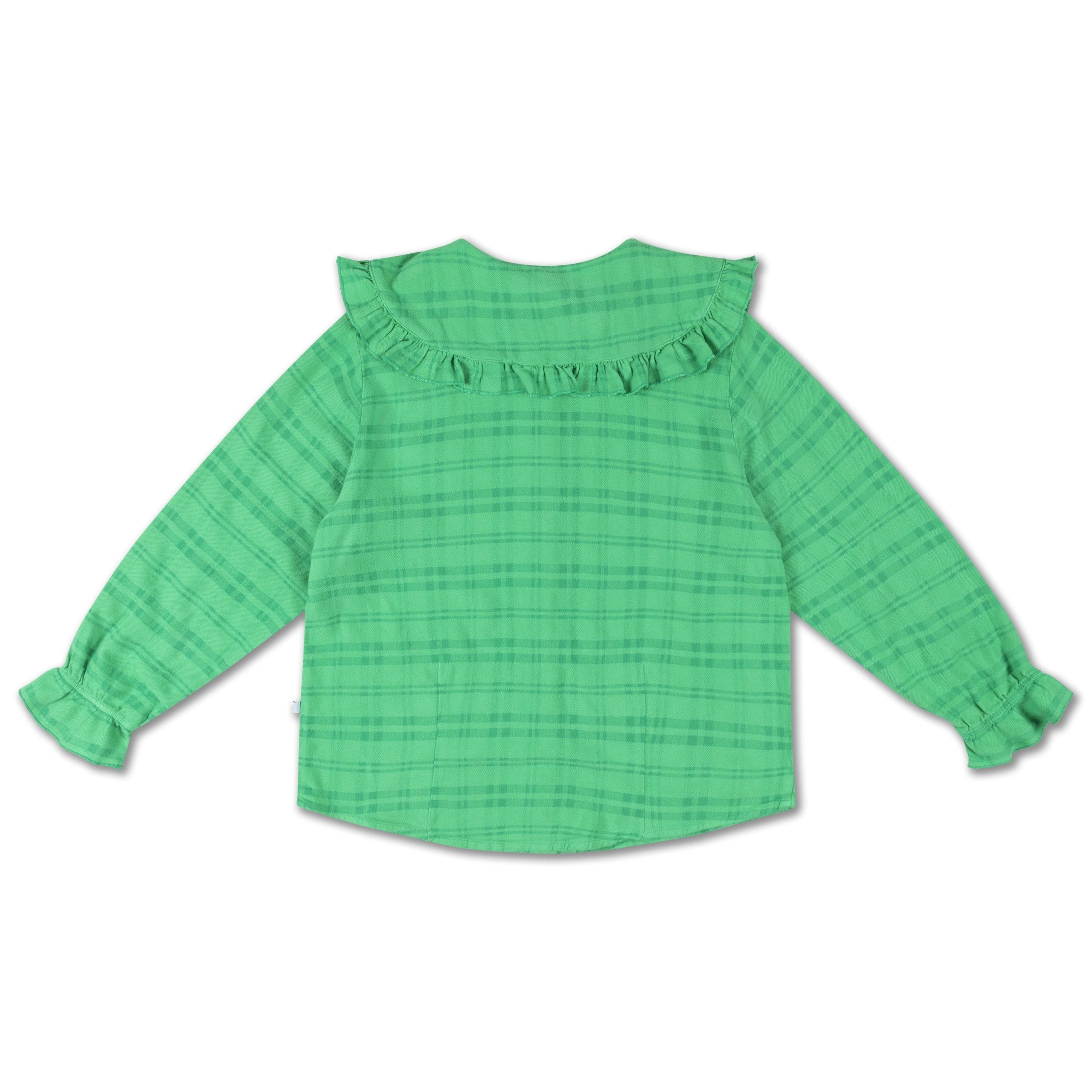 Collar blouse magic green check - Charly's