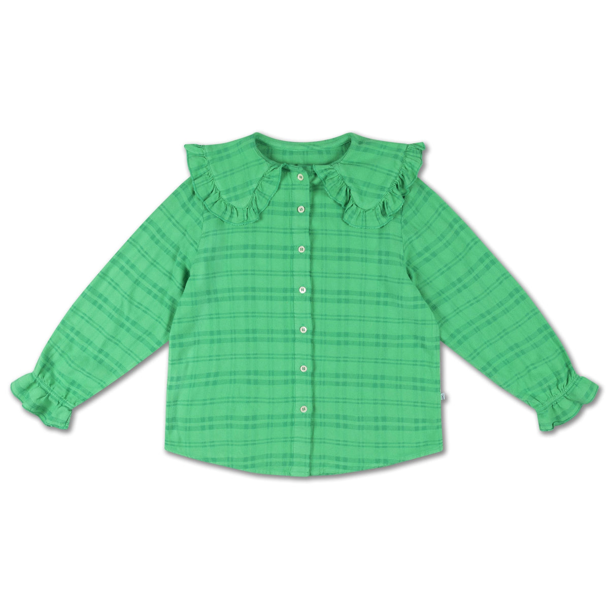 Collar blouse magic green check - Charly's