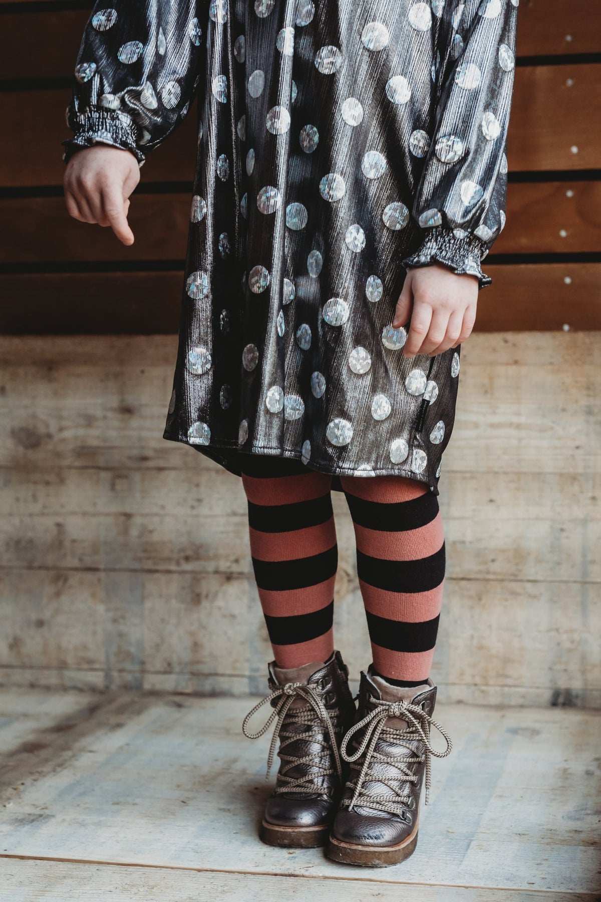 Dress ruffle collar metallic dots - Charly's