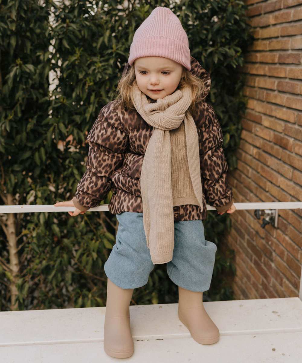 Manteau d'hiver léopard écorce de pin enfant