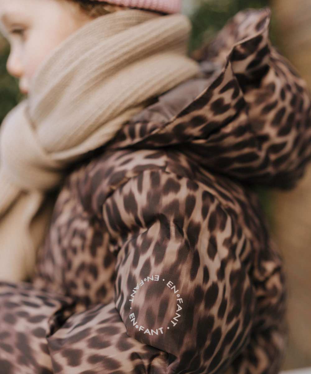Manteau d'hiver léopard écorce de pin enfant