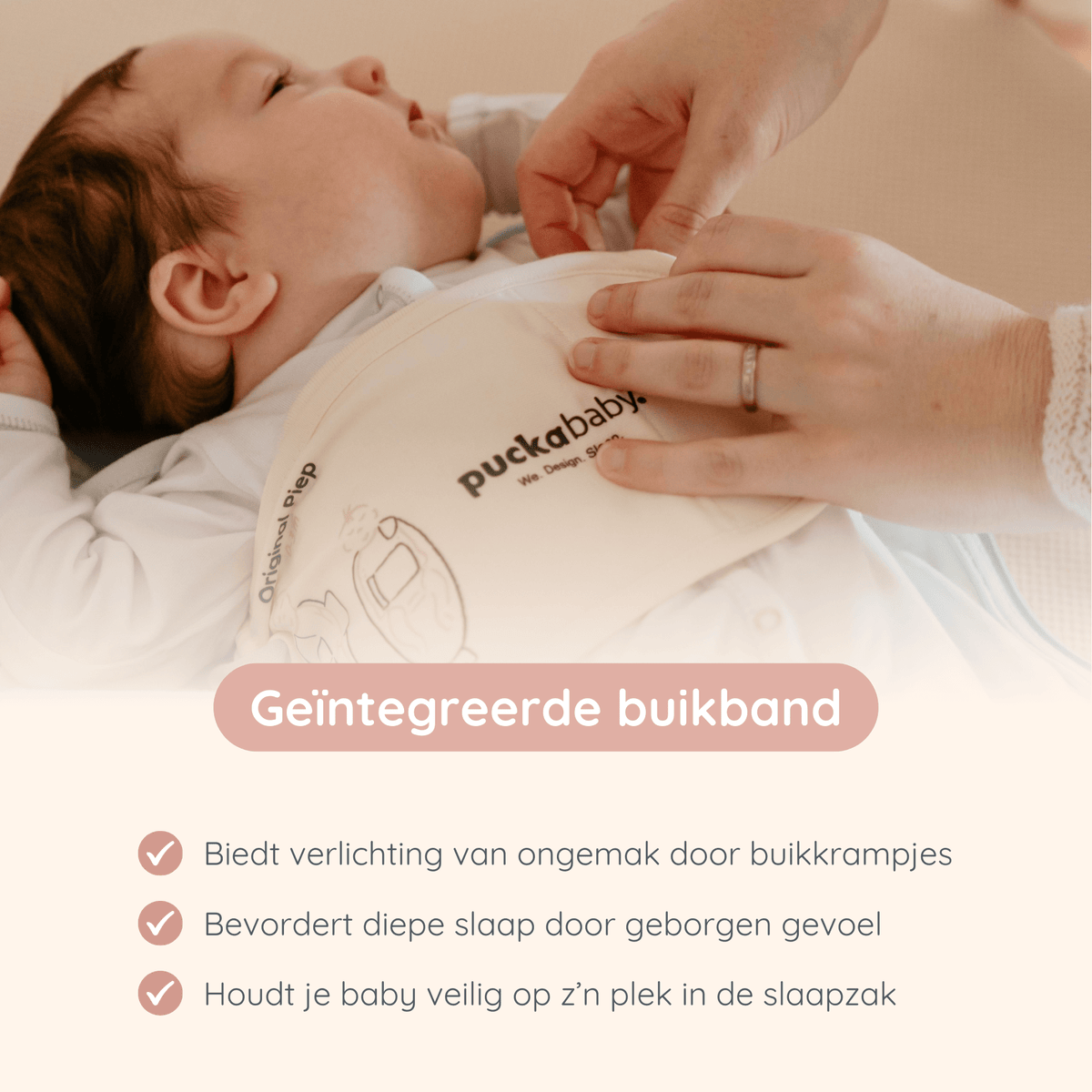 Inbakerslaapzak Piep 0 - 3M Pure - Charly's