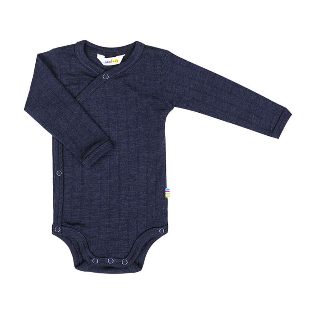 Body croisé laine/soie marine