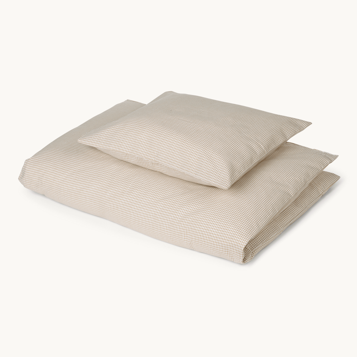 Junior bedset beige ruitjes - Charly's