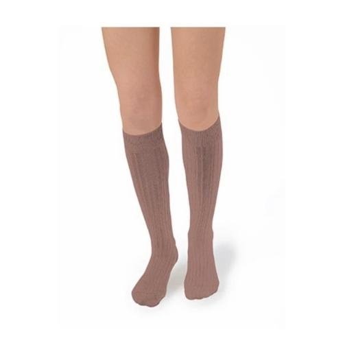Kniesokken ribbed vieux rose - Charly's