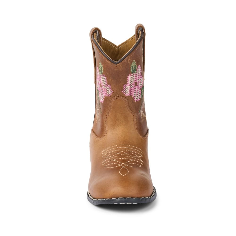 Laarzen cognac flower bruin - Charly's