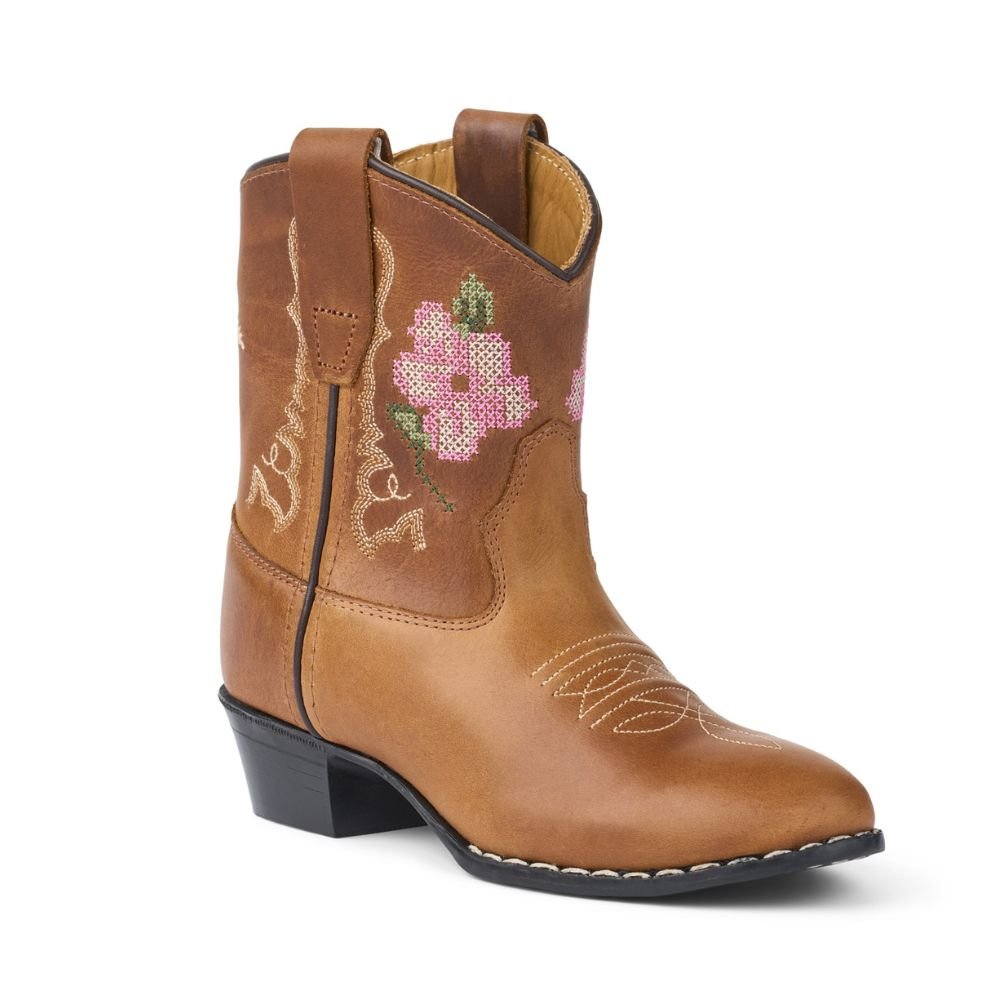 Laarzen cognac flower bruin - Charly's