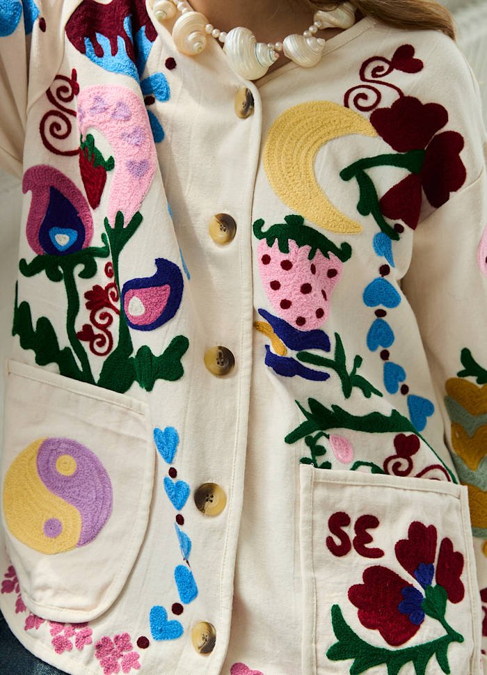 Maggie jacket white rose - Charly's