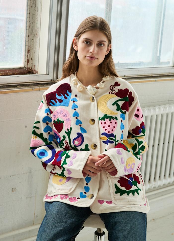 Maggie jacket white rose - Charly's