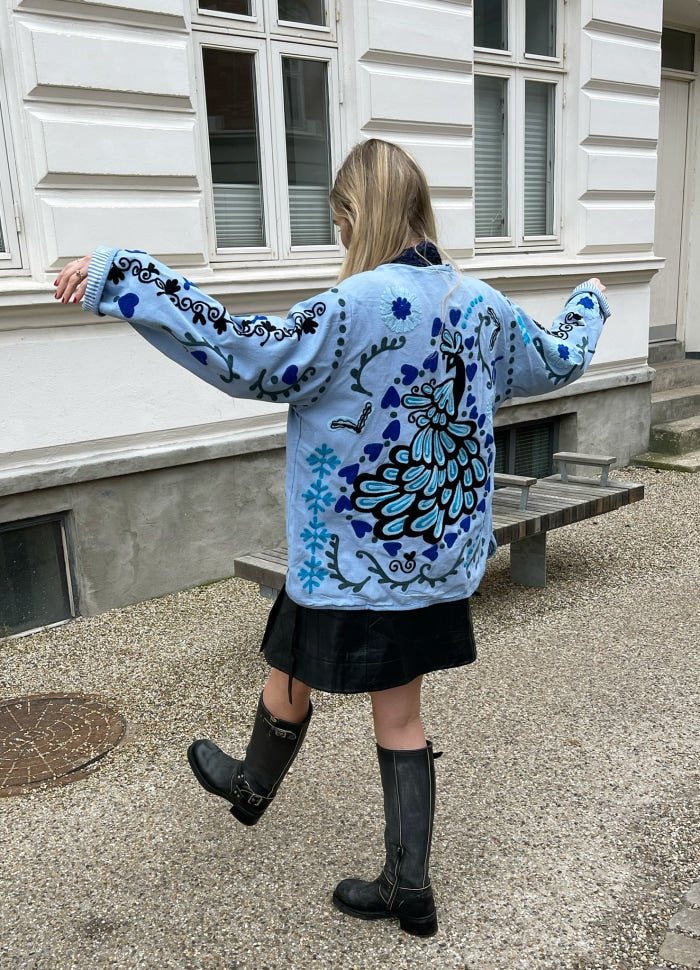 Maggie Suzani Love Jacket Blue - Charly's