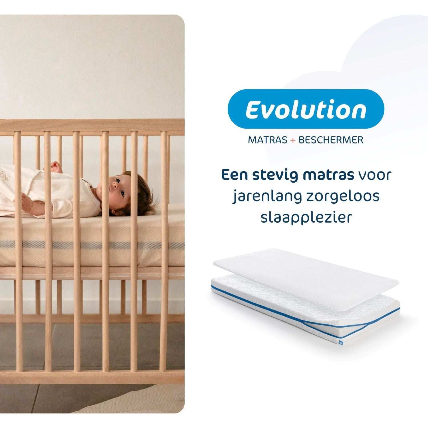 Matras ledikant incl. matrasbeschermer 120 x 60 - Charly's