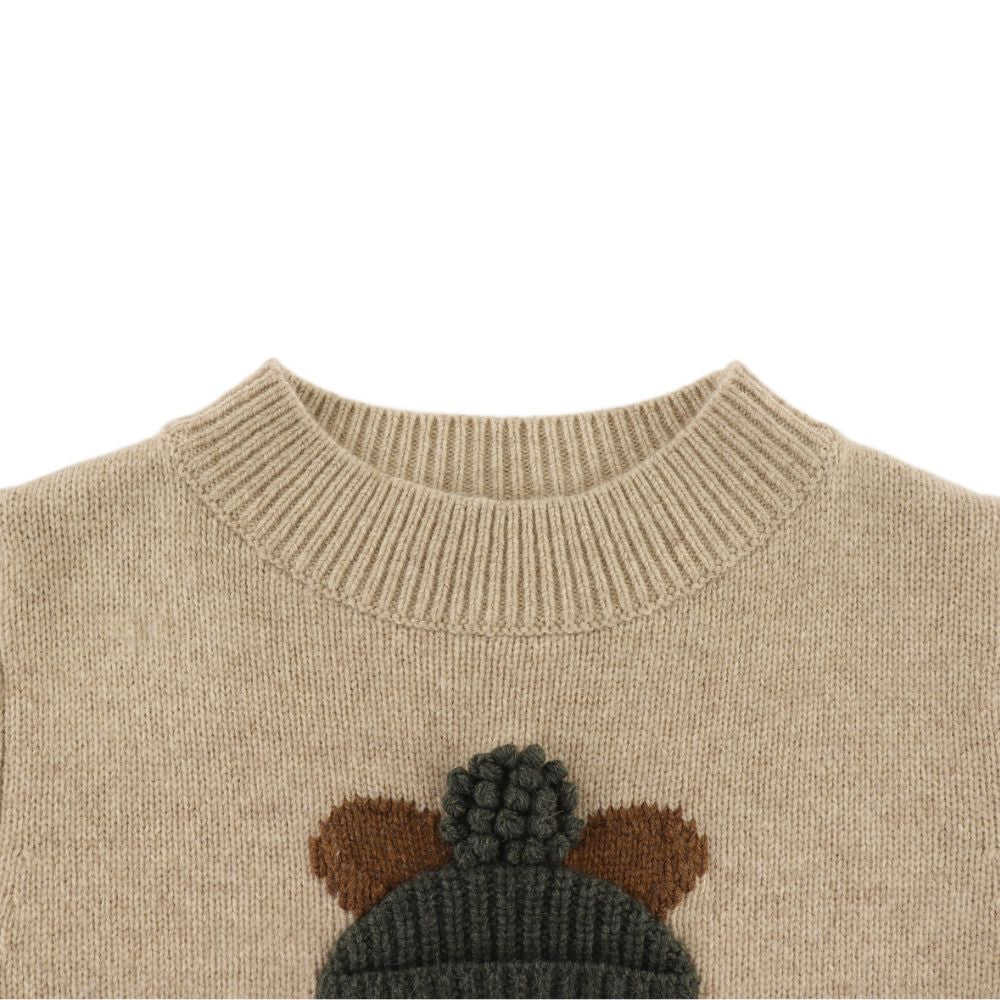 Merino wool trui beer - Charly's