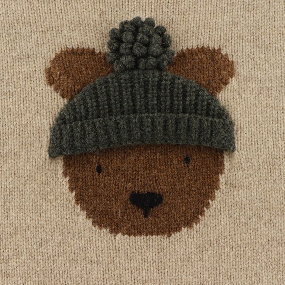 Merino wool trui beer - Charly's
