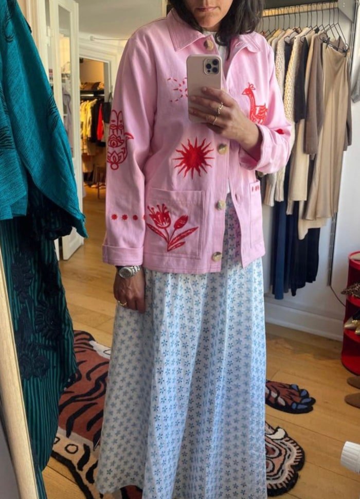 Organic cotton jacket rose - Charly's