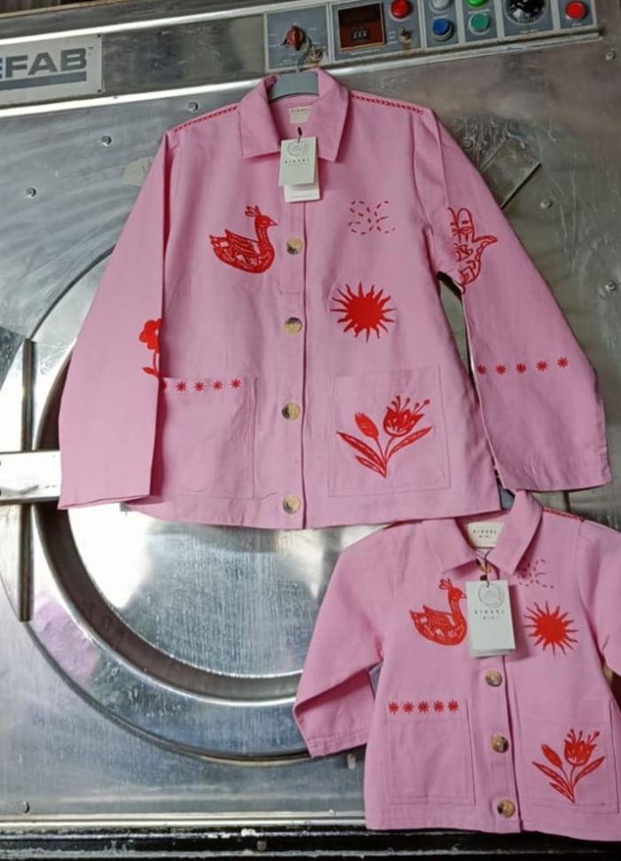 Organic cotton jacket rose - Charly's