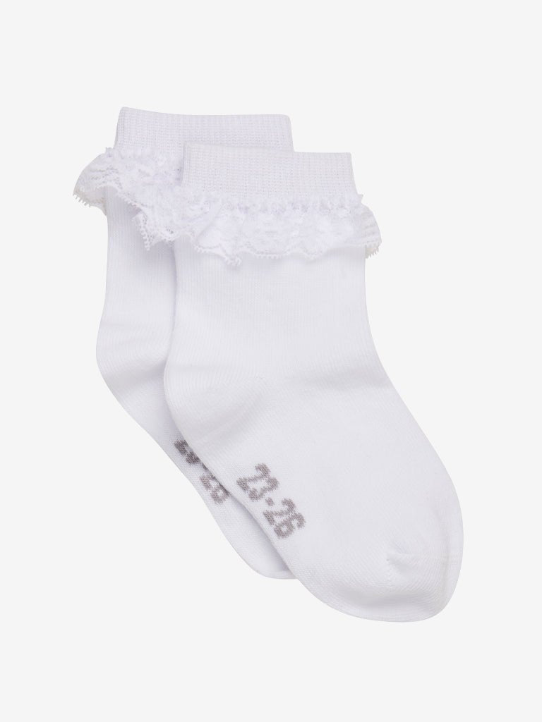 Ruffle sokken wit - Charly's