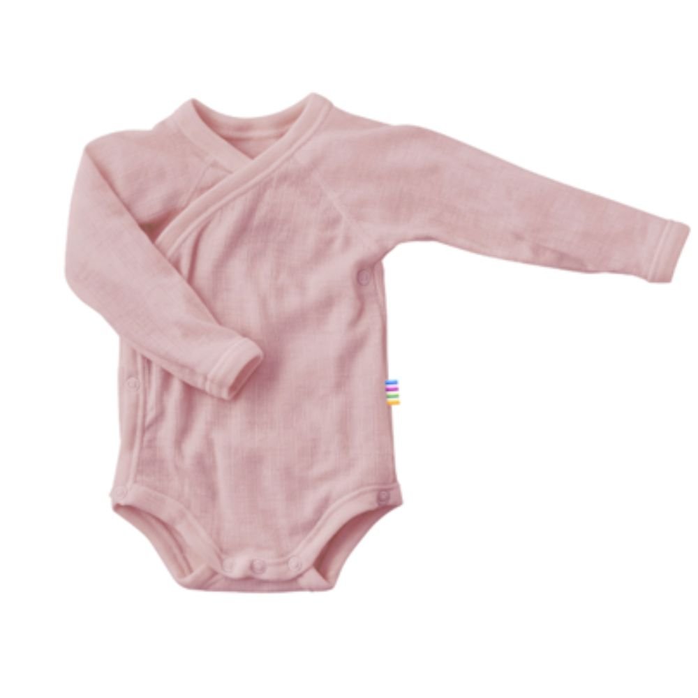 Wikkelromper merino wol oud rose - Charly's