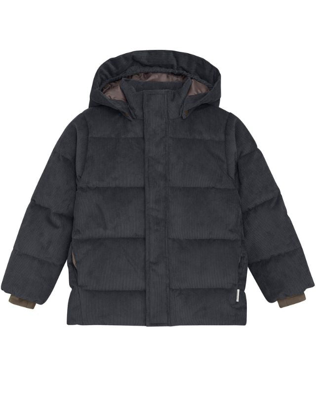 Winterjas ebony grijs corduroy enfant - Charly's