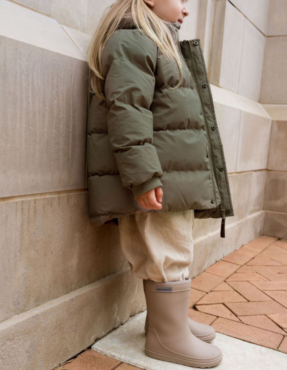 Winterjas kambaba groen enfant - Charly's