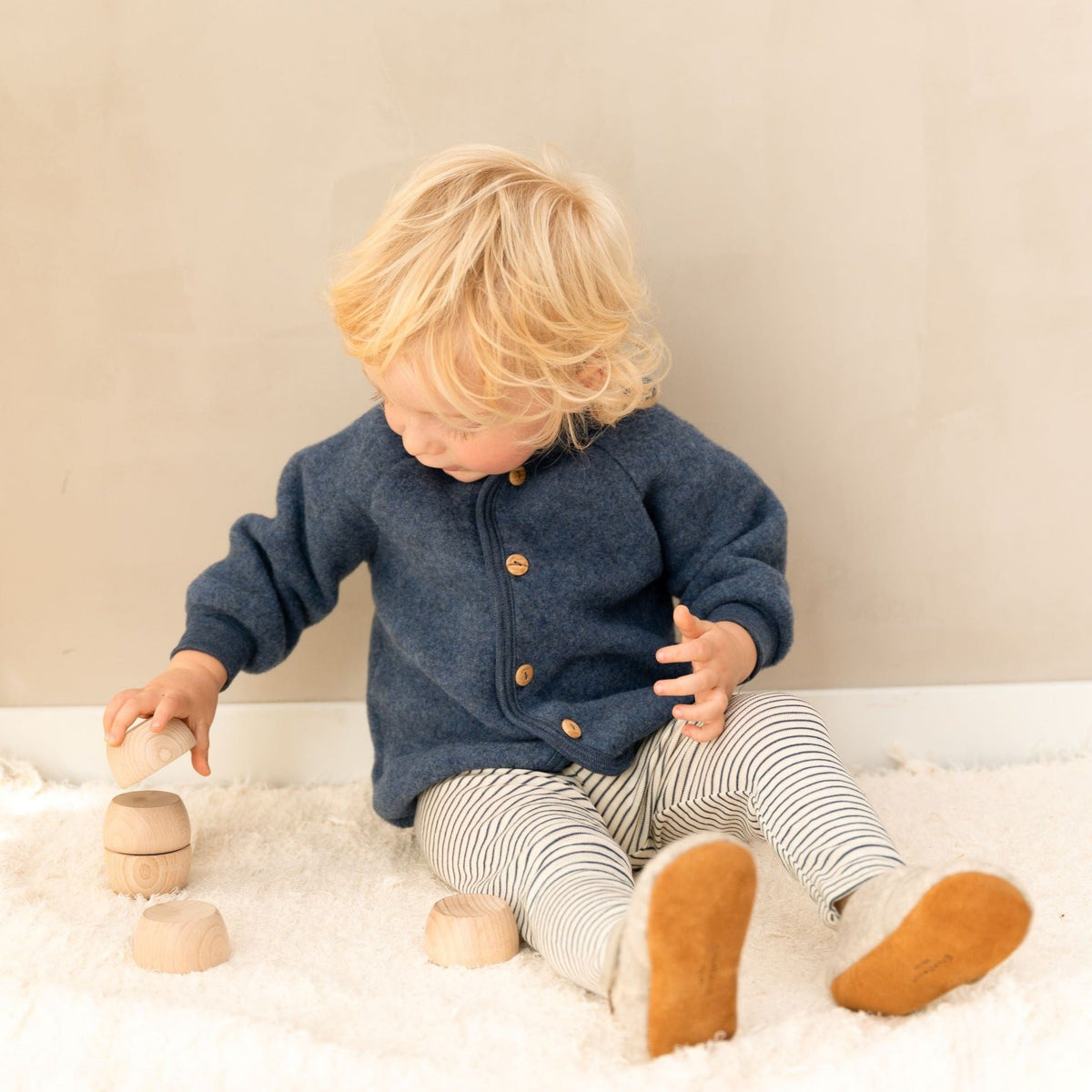 Wollen legging blauw - Charly's