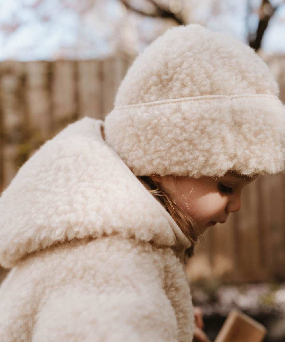 Bonnet 100% laine beige